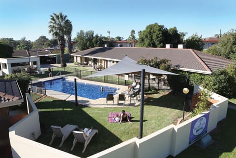 Facade/entrance, Day, Bird's eye view, Pool view