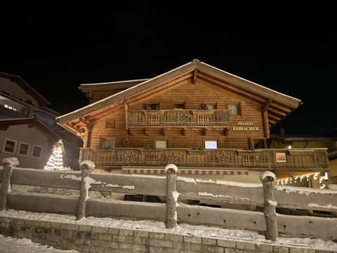 Property building, Night, Winter