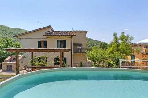 Property building, Living room, Swimming pool
