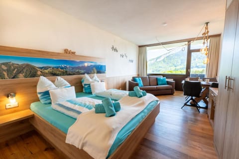 Bed, Mountain view