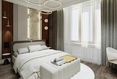 Bed, Living room, Photo of the whole room, Seating area, Bedroom, towels