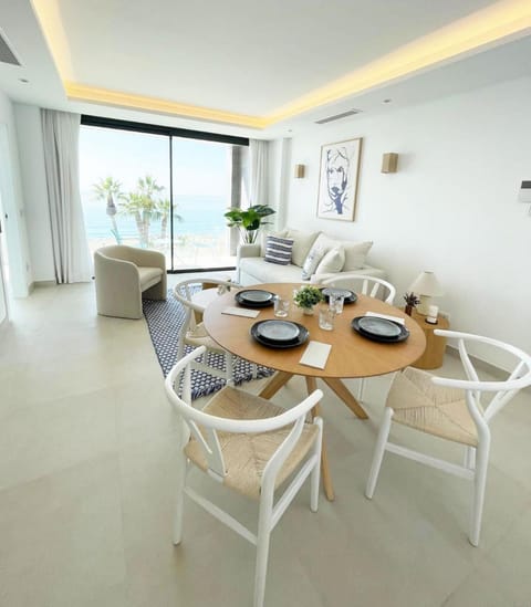 Natural landscape, Living room, Seating area, Dining area, Sea view