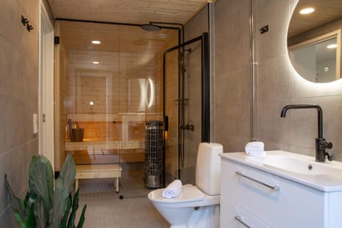 Shower, Toilet, Sauna, Sauna, Bathroom, towels