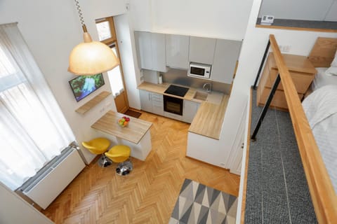 TV and multimedia, Kitchen or kitchenette, Living room, Photo of the whole room, Seating area, Dining area, minibar, oven, stove
