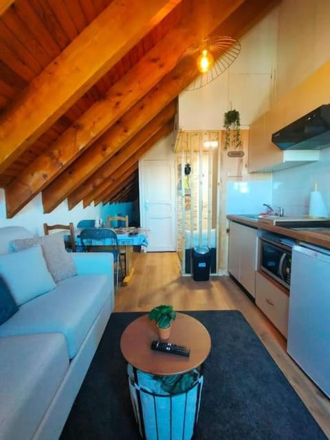 Kitchen or kitchenette, Living room, Dining area