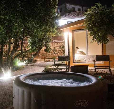 Night, Garden, Hot Tub, Garden view