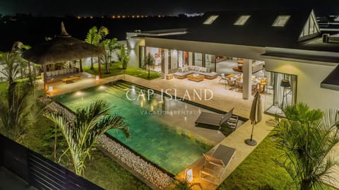 Patio, Night, Garden view, Pool view