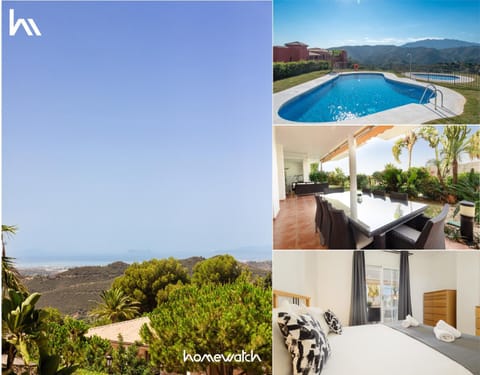 Patio, Bed, Day, Natural landscape, Garden, Balcony/Terrace, Dining area, Mountain view, Pool view, Swimming pool, towels
