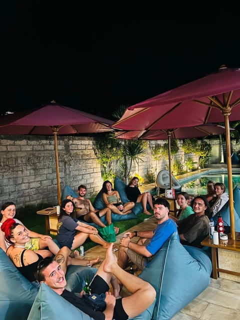 Night, People, Natural landscape, Seating area, Garden view, Drinks, Alcoholic drinks, group of guests