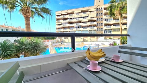 View (from property/room), Balcony/Terrace, Pool view, Swimming pool