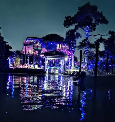 Property building, Night, Lake view
