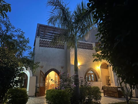 Property building, Night, Garden, Garden view