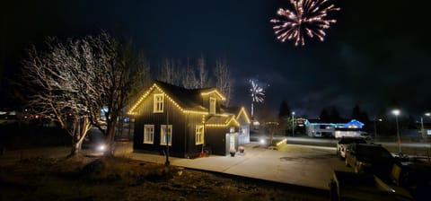 Property building, Night, Parking