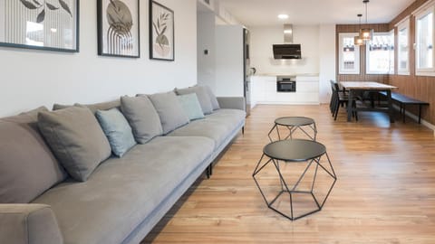 Kitchen or kitchenette, Living room, Dining area