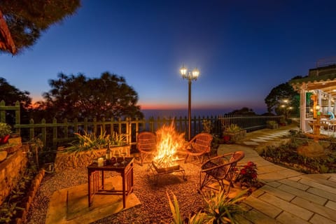 Patio, Night, Natural landscape, Garden, Garden view