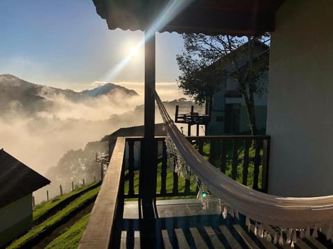 Day, Natural landscape, View (from property/room), Balcony/Terrace, Mountain view, Sunrise, Sunset