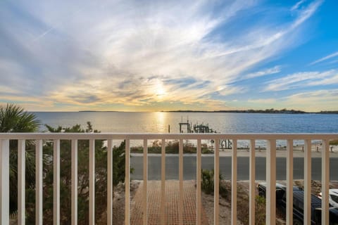 Unbeatable sunset views over the Gulf House in Cedar Key