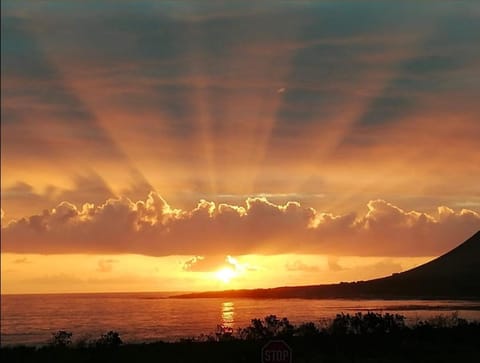 Natural landscape, Mountain view, Sea view, Sunset