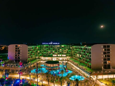 Property building, Night, City view, Pool view, Swimming pool