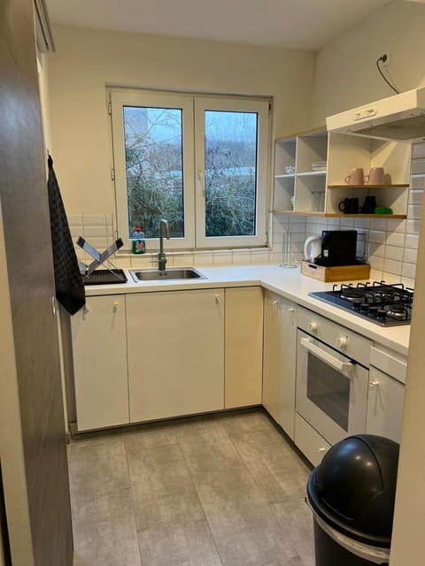 Kitchen or kitchenette, oven