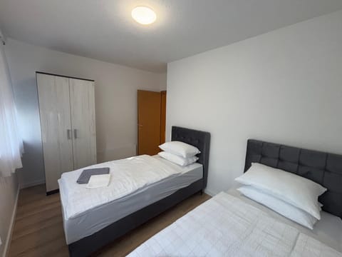 Bed, Photo of the whole room, Bedroom, towels, wardrobe