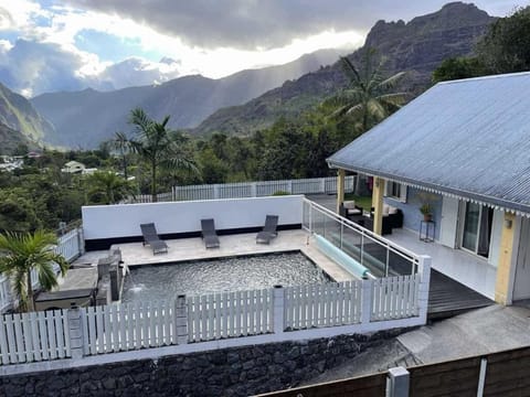 Property building, Patio, Pool view, Swimming pool