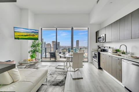 Kitchen or kitchenette, Living room, Dining area