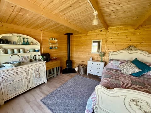 Bed, Kitchen or kitchenette, Living room, Photo of the whole room