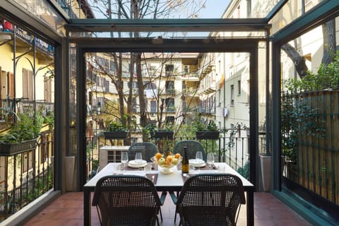 Day, Garden, View (from property/room), Balcony/Terrace, Food and drinks, Dining area, Garden view