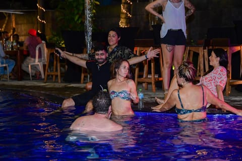 Swimming pool, group of guests