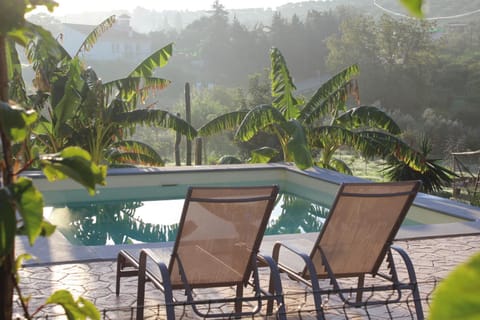 Natural landscape, Balcony/Terrace, Balcony/Terrace, Garden view, Mountain view, Pool view, Swimming pool, Swimming pool, sunbed