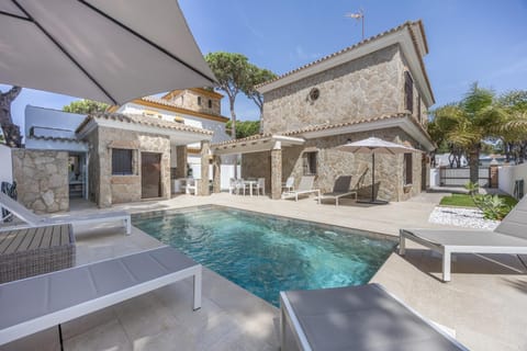 Property building, Living room, Swimming pool