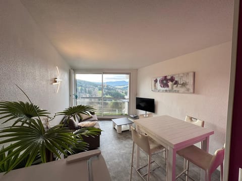 Natural landscape, TV and multimedia, Living room, Seating area, Dining area, Mountain view