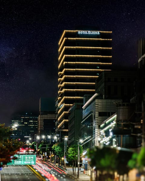 Property building, Night, City view, Street view