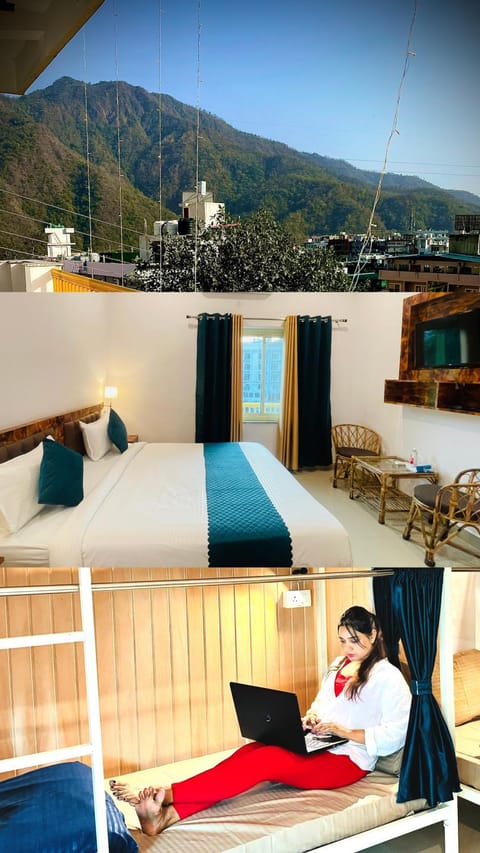 Bed, Natural landscape, Mountain view