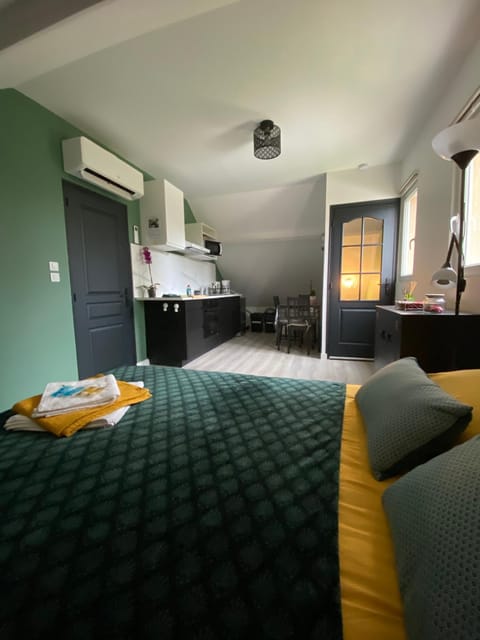 Kitchen or kitchenette, Photo of the whole room, Dining area, Bedroom, air conditioner