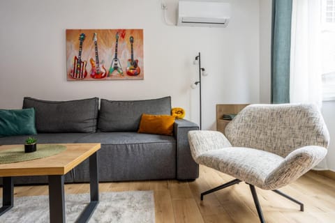 Living room, Seating area, air conditioner