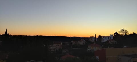 Property building, Natural landscape, Sunset, Quiet street view, Parking