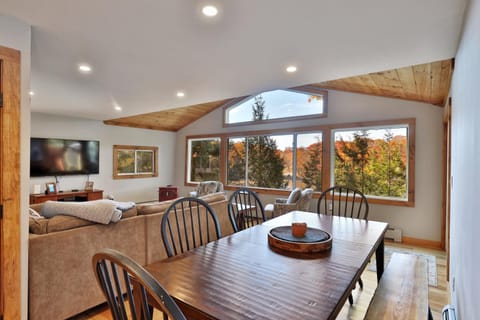 Natural landscape, Living room, Dining area