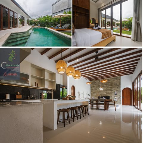 Kitchen or kitchenette, Pool view, Swimming pool