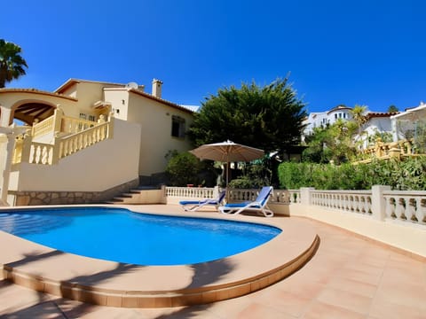 Property building, Living room, Swimming pool