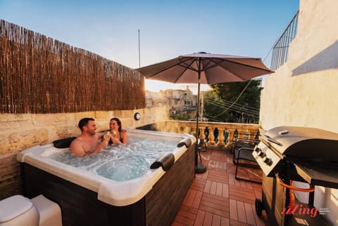 Patio, Day, People, Summer, BBQ facilities, Hot Tub, Seating area