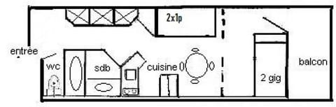 Résidence Aime 2000 - Studio 3/4 pers - Entrée Flèche - PLAGNE AIME 2000 - F12A2 MAE-8011 Apartment in Mâcot-la-Plagne