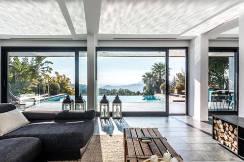 Property building, Living room, Garden view, Pool view, Swimming pool