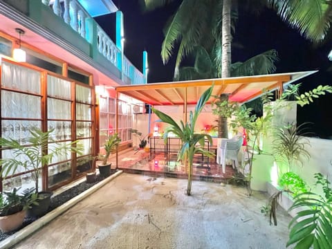 Property building, Night, Garden, Garden view