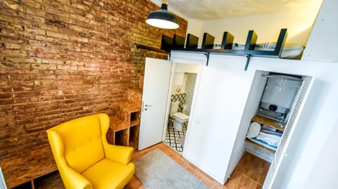 Bathroom, bunk bed, wardrobe