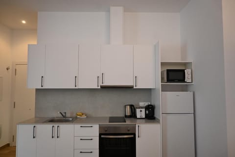 Kitchen or kitchenette, oven, stove