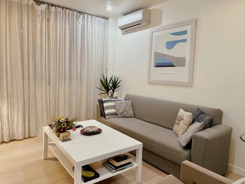 Living room, Seating area, air conditioner