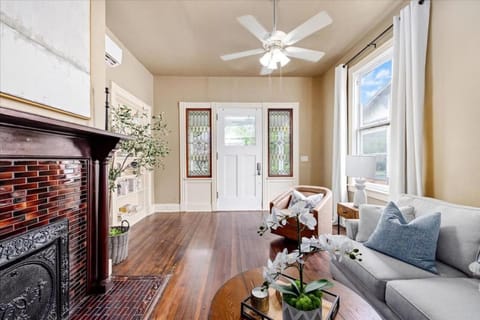 Living room, fireplace