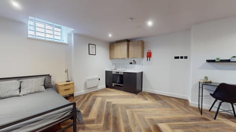 Bed, TV and multimedia, Kitchen or kitchenette, Photo of the whole room